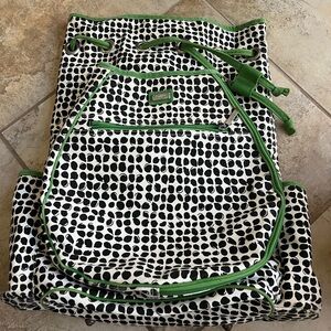 Stylish Black and White Polka Dot Backpack Amé & Lulu Tennis Bag